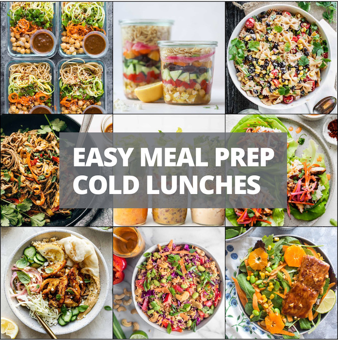 easy meal prep cold lunches that are great for work