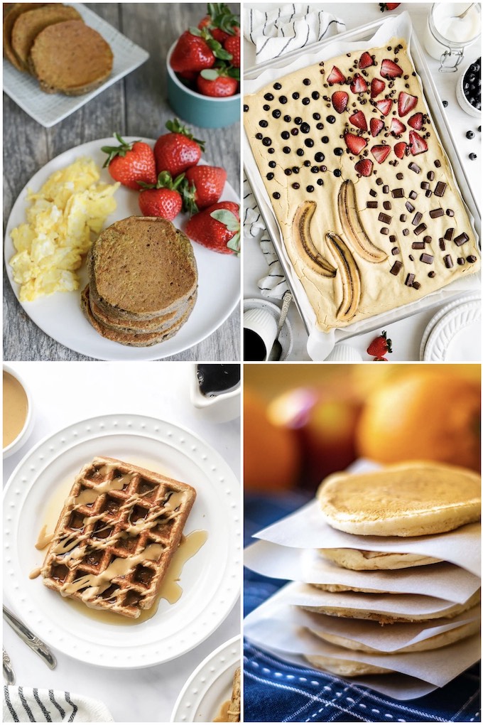 breakfast meal prep - pancakes and waffles