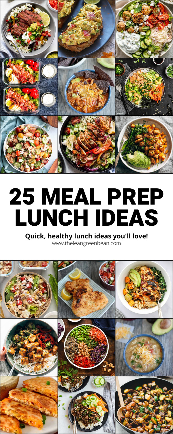 These healthy meal prep lunch ideas are perfect for lunch at work or home. Make them ahead of time and enjoy all week long.