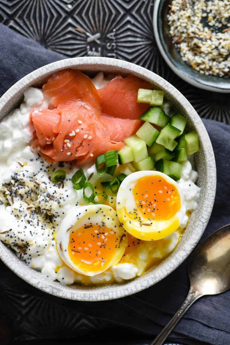 savory cottage cheese bowl