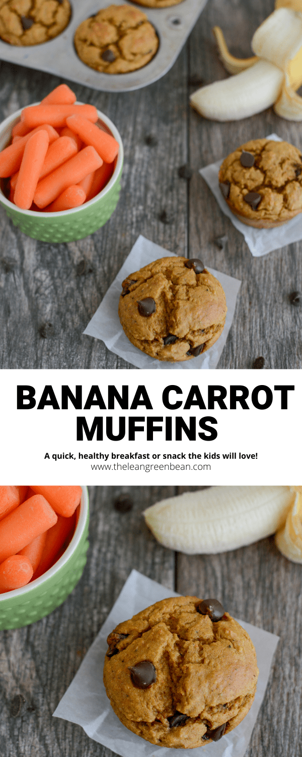 Banana Carrot Muffins 8 These Banana Carrot Muffins are made with simple ingredients, lightly sweetened and perfect for a kid-friendly breakfast or snack!